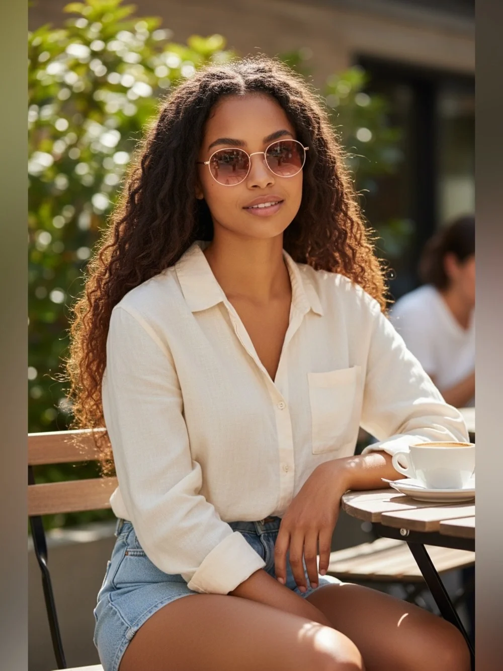 Round Metal Sunglasses Rose Gold Frame Gradient Tint Lens Boho Chic